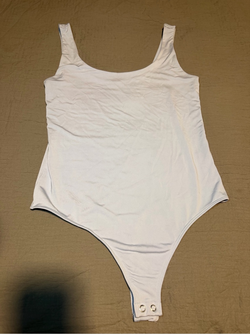 Express White/light blue One-Piece Bodysuit